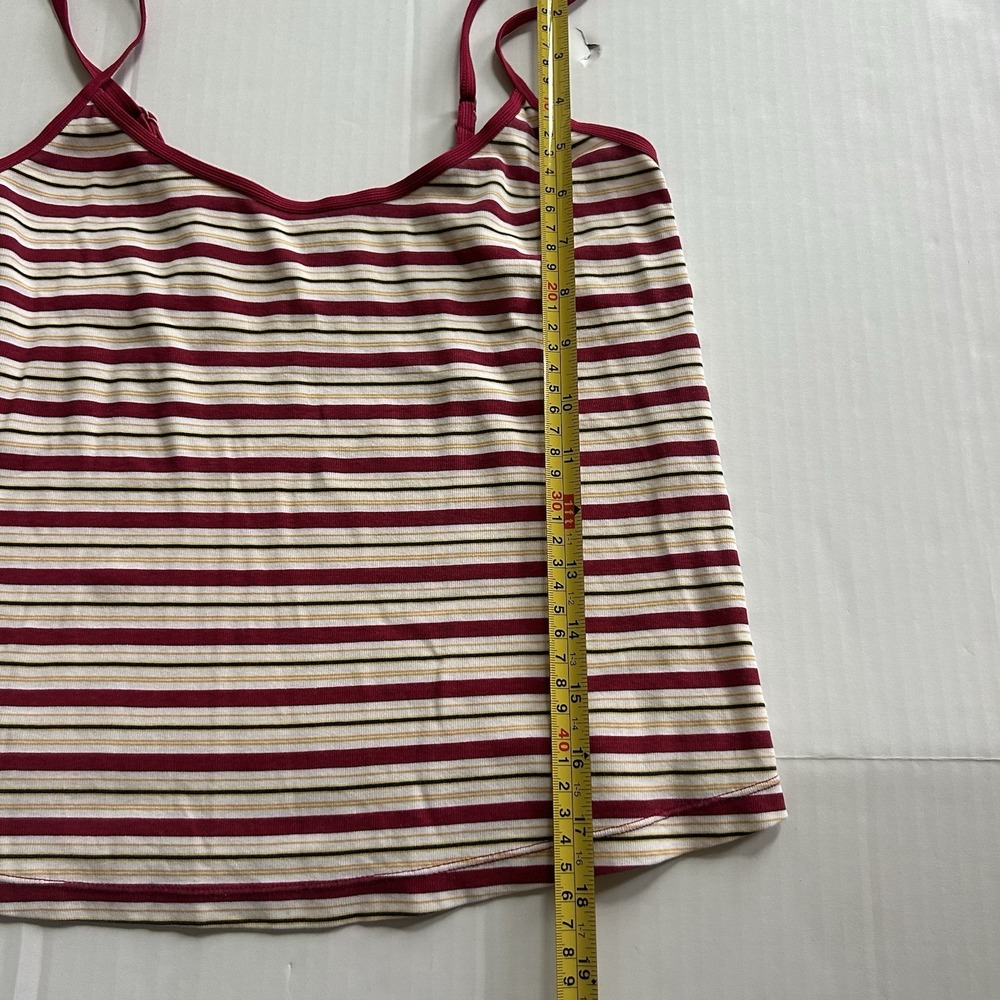 2000s Striped Cotton Tank Top Playground Prep Indie 90s Y2K - Picture 6 of 6